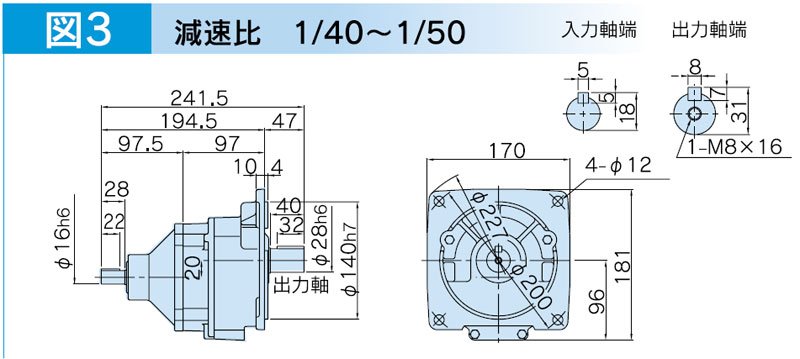 富士変速機ギヤードモータ  VX-GFシリーズ（屋内仕様 フランジ取付） VX04-040GF