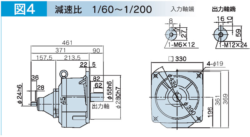 富士変速機ギヤードモータ  VX-GFシリーズ（屋内仕様 フランジ取付） VX22-160GF