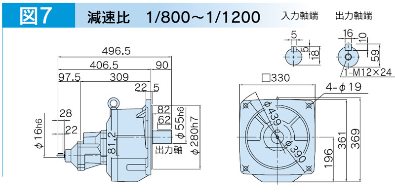 富士変速機ギヤードモータ  VX-GFシリーズ（屋内仕様 フランジ取付） VX04-K00GF