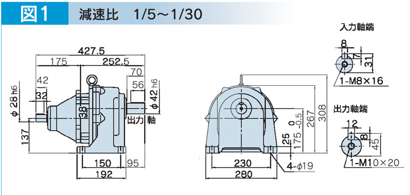 富士変速機ギヤードモータ  VX-Gシリーズ（屋内仕様 脚取付） VX37-005G