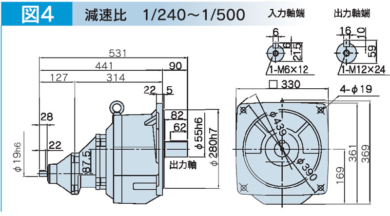 富士変速機ギヤードモータ  VX-GFシリーズ（屋内仕様 フランジ取付） VX08-300GF