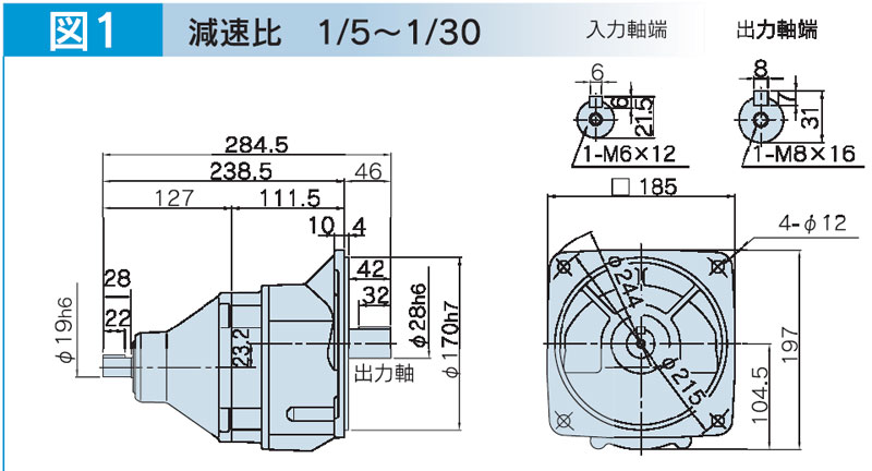 富士変速機ギヤードモータ  VX-GFシリーズ（屋内仕様 フランジ取付） VX08-025GF