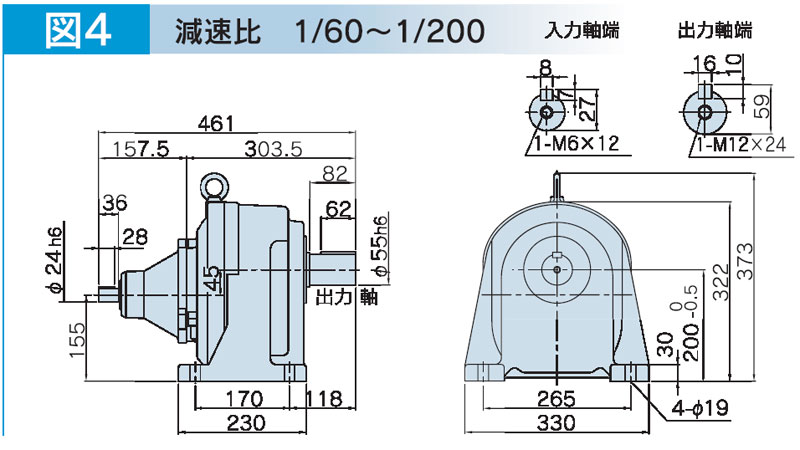 富士変速機ギヤードモータ  VX-Gシリーズ（屋内仕様 脚取付） VX22-080G