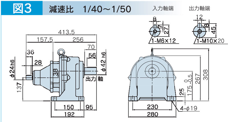 富士変速機ギヤードモータ  VX-Gシリーズ（屋内仕様 脚取付） VX22-045G