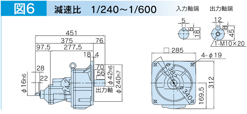 富士変速機ギヤードモータ  VX-GFシリーズ（屋内仕様 フランジ取付） VX04-300GF