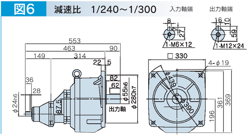 富士変速機ギヤードモータ  VX-GFシリーズ（屋内仕様 フランジ取付） VX15-300GF