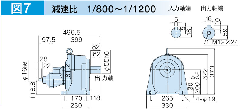 富士変速機ギヤードモータ  VX-Gシリーズ（屋内仕様 脚取付） VX04-800G