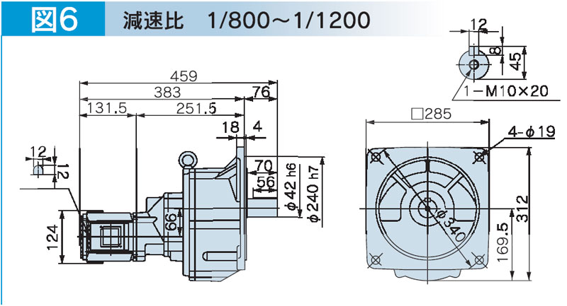 富士変速機ギヤードモータ  VX-MFシリーズ（屋内仕様 フランジ取付） VX02-800MF