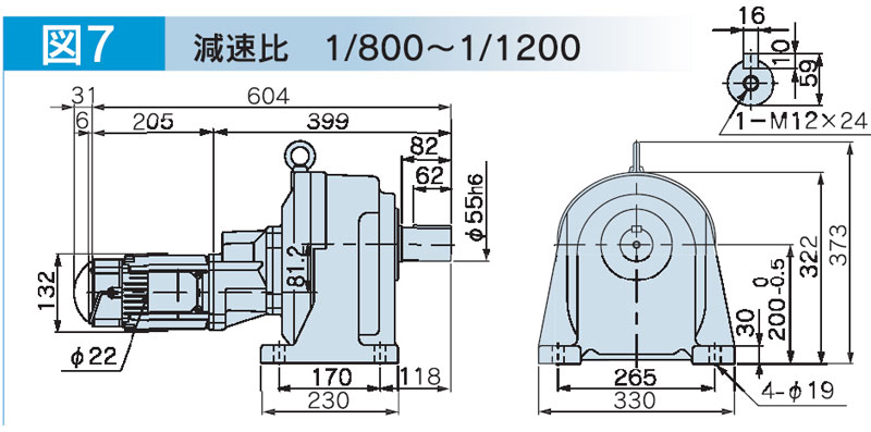 富士変速機ギヤードモータ  VX-Bシリーズ（屋内仕様 脚取付） VX04-K20B