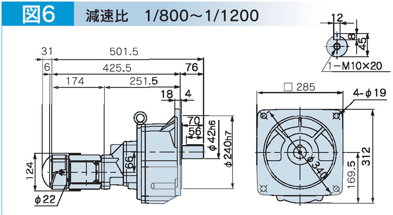 富士変速機ギヤードモータ  VX-BFシリーズ（屋内仕様 フランジ取付） VX02-K00BF