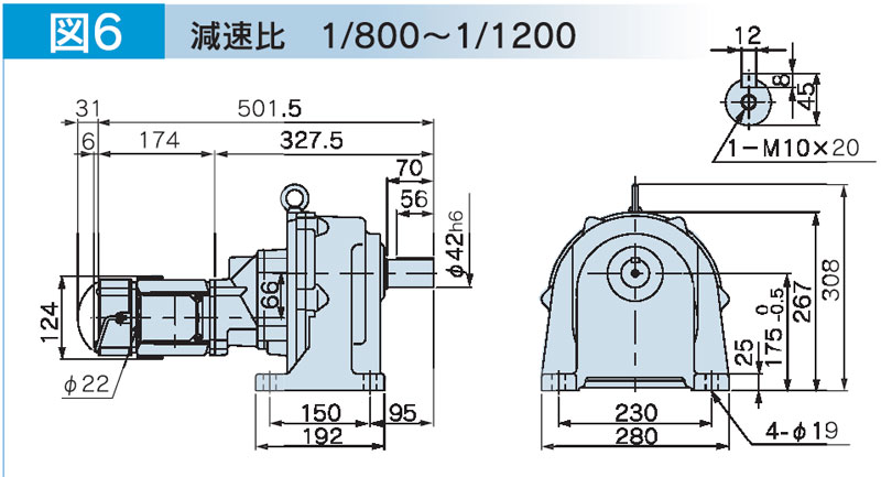 富士変速機ギヤードモータ  VX-Bシリーズ（屋内仕様 脚取付） VX02-800B