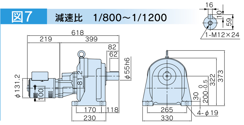 富士変速機ギヤードモータ  VX-Sシリーズ（屋内仕様 脚取付） VX04-K00S