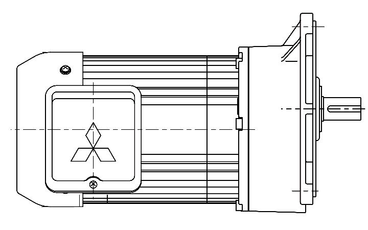 三菱ギヤードモータ  GM-SF/GM-SPFシリーズ（屋内仕様 フランジ取付） GM-SF 0.2kW 1/3