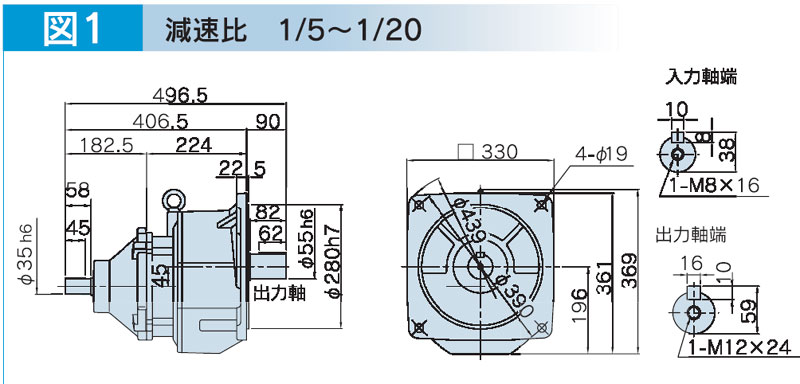 富士変速機ギヤードモータ  VX-EBFシリーズ（屋内仕様 フランジ取付） VX75-005EBF