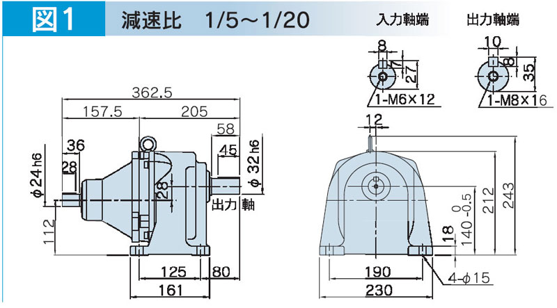 富士変速機ギヤードモータ  VX-EBシリーズ（屋内仕様 脚取付） VX22-010EB