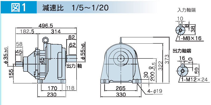 富士変速機ギヤードモータ  VX-EBシリーズ（屋内仕様 脚取付） VX75-005EB