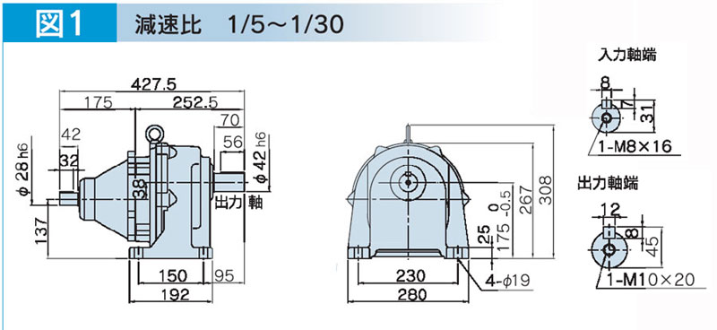 富士変速機ギヤードモータ  VX-EBシリーズ（屋内仕様 脚取付） VX37-010EB