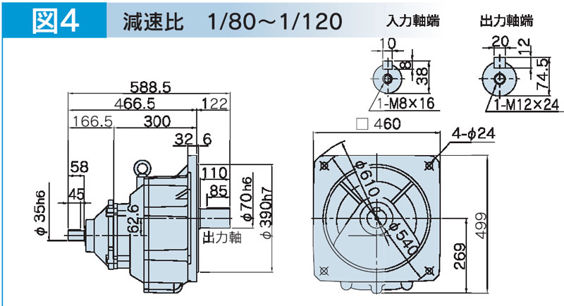 富士変速機ギヤードモータ  VX-EBFシリーズ（屋内仕様 フランジ取付） VX55-080EBF