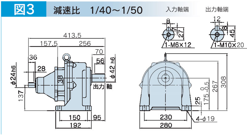 富士変速機ギヤードモータ  VX-EBシリーズ（屋内仕様 脚取付） VX22-045EB