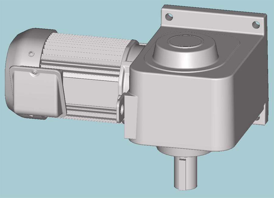 三菱 ギヤードモータ GM-SHYP-RR-1.5KW-1/80 脚取付 直交形 右軸